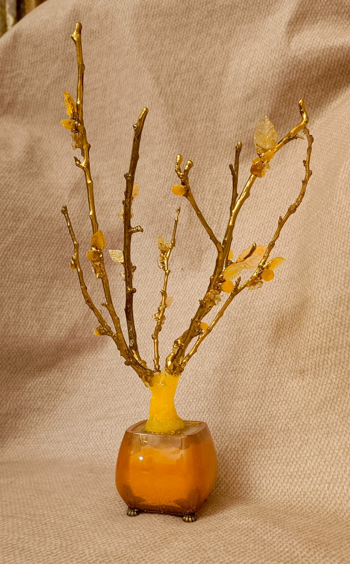 Gold-Plated Brass Apricot Tree