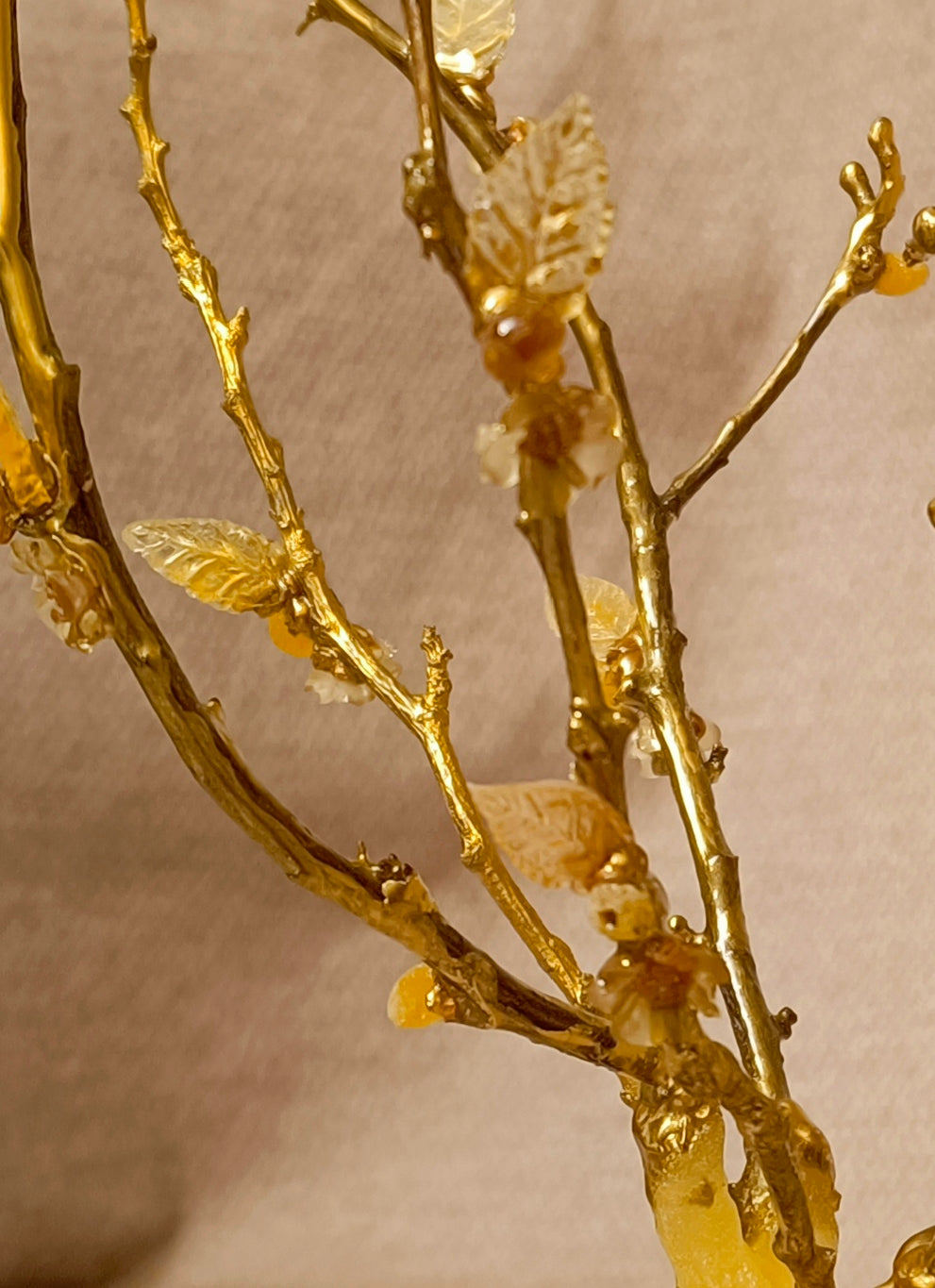 Gold-Plated Brass Apricot Tree