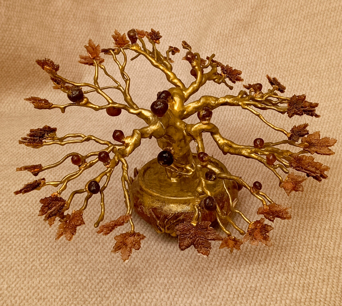 Imperial Golden Fig Bonsai — Ceramic & Gold Edition