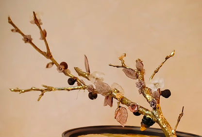 Imperial Almond Bonsai — Grand Gold & Glass