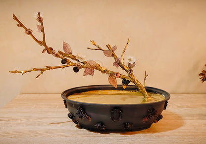 Imperial Almond Bonsai — Grand Gold & Glass