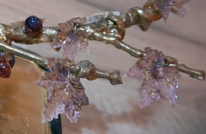 Golden Fig Bonsai — Copper & Glass Art