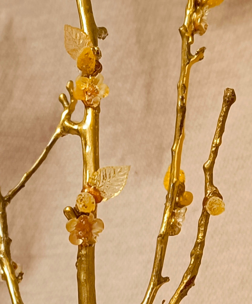 Gold-Plated Brass Apricot Tree