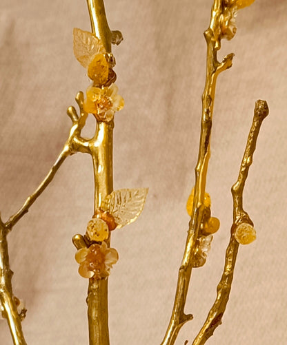 Gold-Plated Brass Apricot Tree
