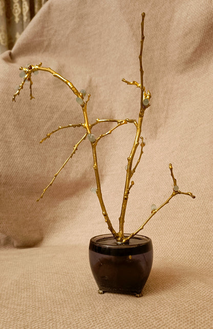 Gold-Plated Brass Lilac Almond Branches