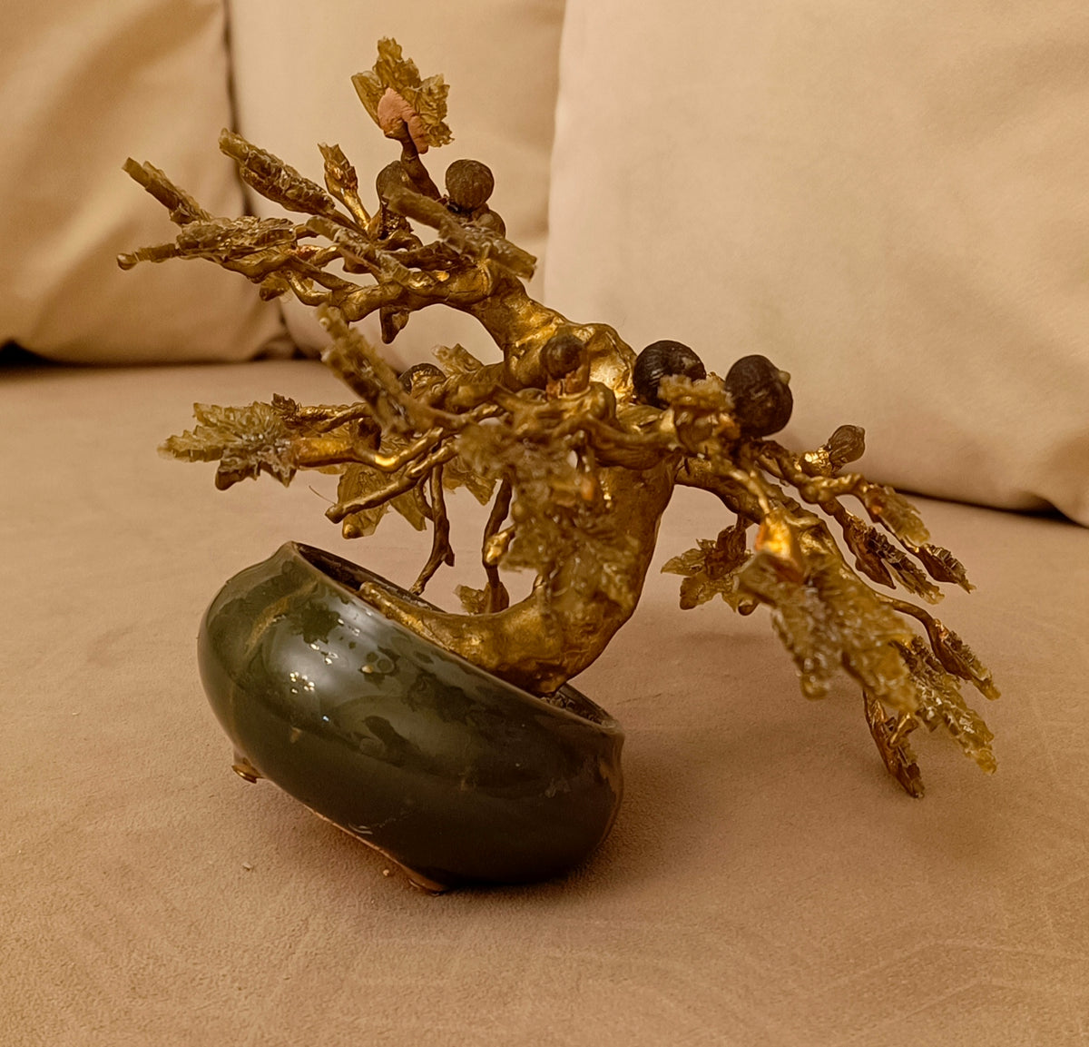 Imperial Fig Bonsai — Ceramic & Gold Edition