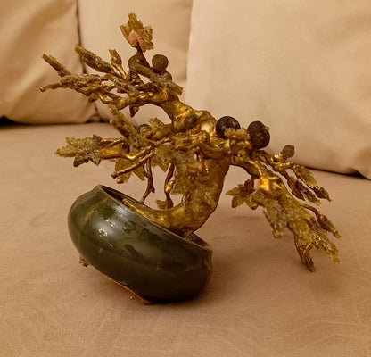 Imperial Fig Bonsai — Ceramic & Gold Edition