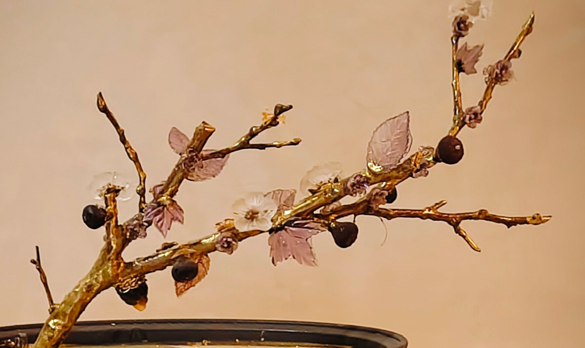 Imperial Almond Bonsai — Grand Gold & Glass