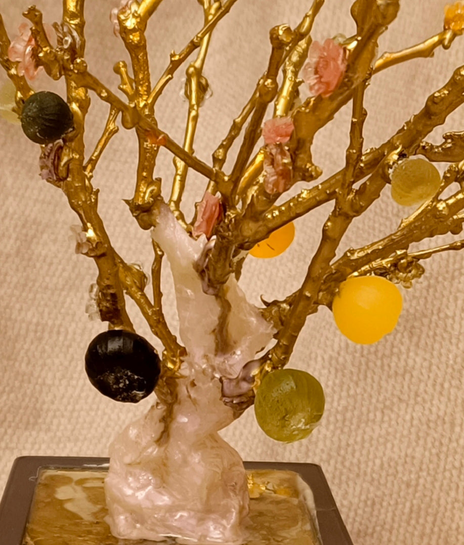Imperial Bonsai fig tree . from seashell glass