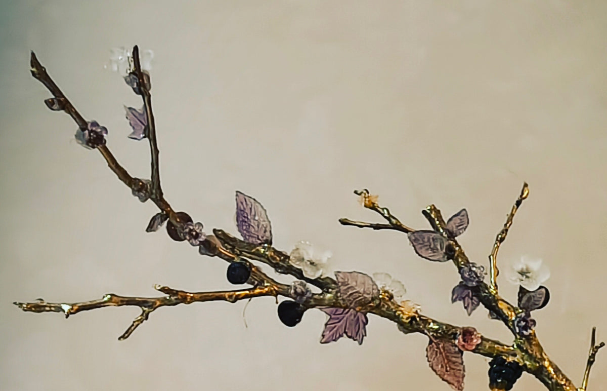 Imperial Almond Bonsai — Grand Gold & Glass