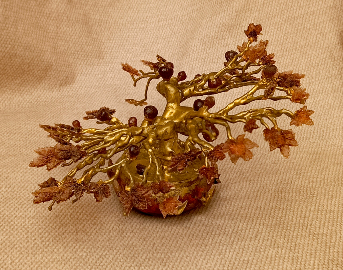 Imperial Golden Fig Bonsai — Ceramic & Gold Edition