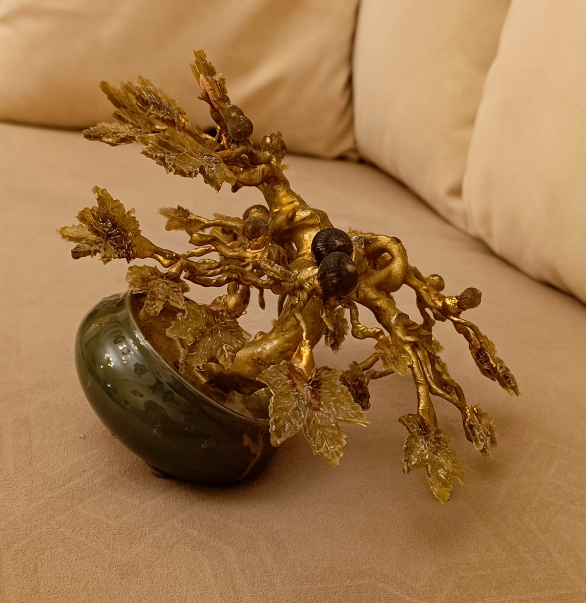 Imperial Fig Bonsai — Ceramic & Gold Edition