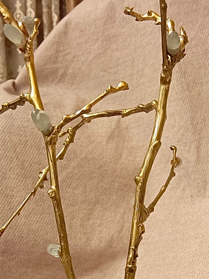 Gold-Plated Brass Lilac Almond Branches