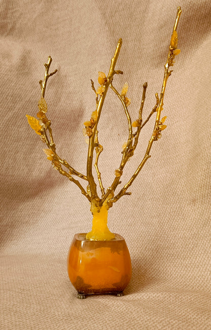 Gold-Plated Brass Apricot Tree