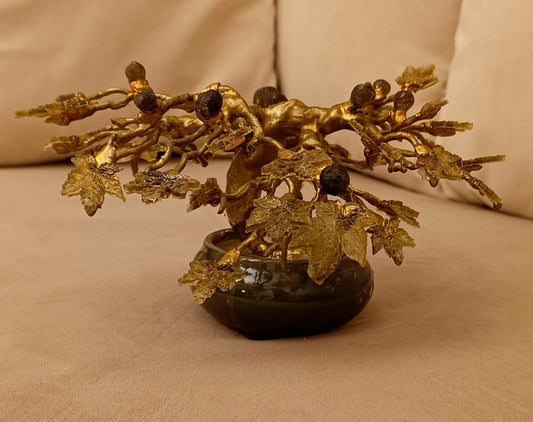 Imperial Fig Bonsai — Ceramic & Gold Edition