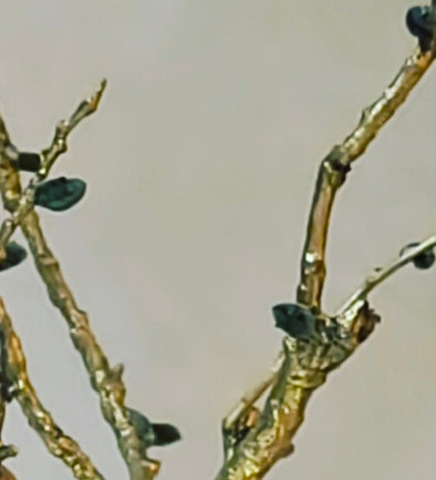 Imperial Copper Almond Bonsai — Golden Glass & Green