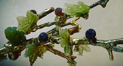 Emerald Fig Bonsai — Green Glass & Gold