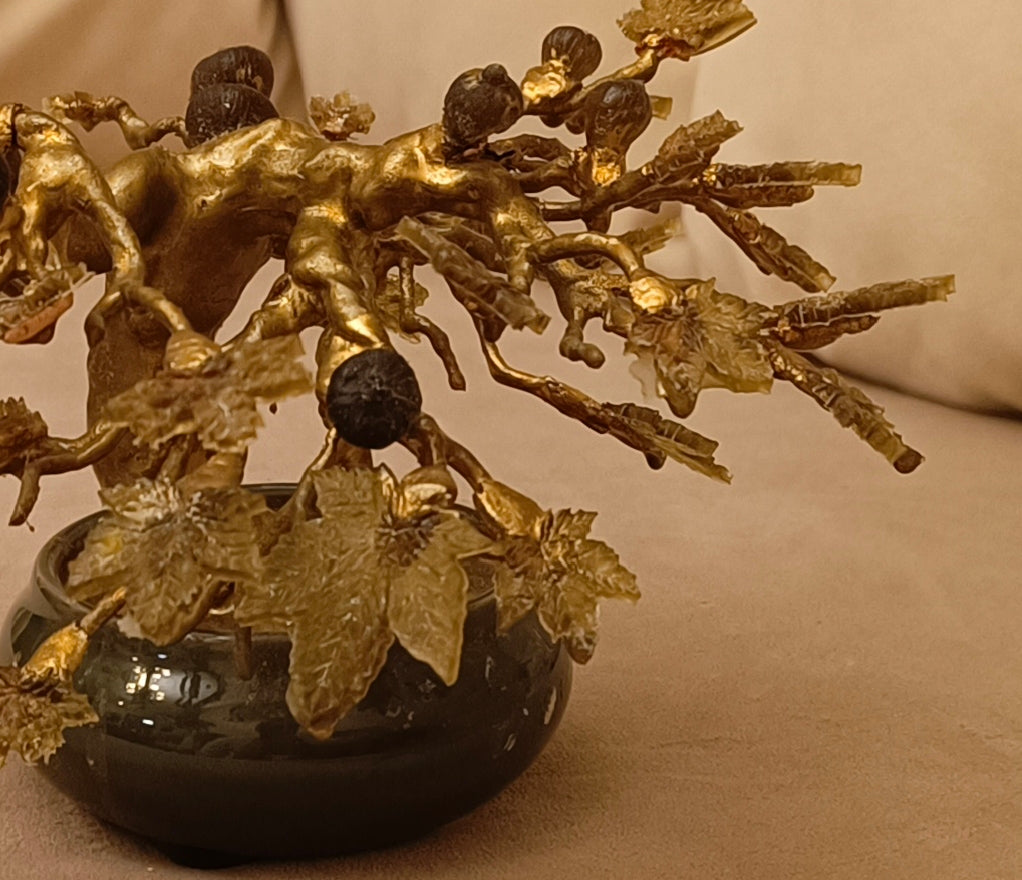 Imperial Fig Bonsai — Ceramic & Gold Edition