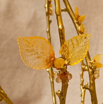 Gold-Plated Brass Apricot Tree