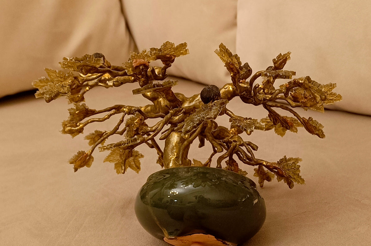 Imperial Fig Bonsai — Ceramic & Gold Edition