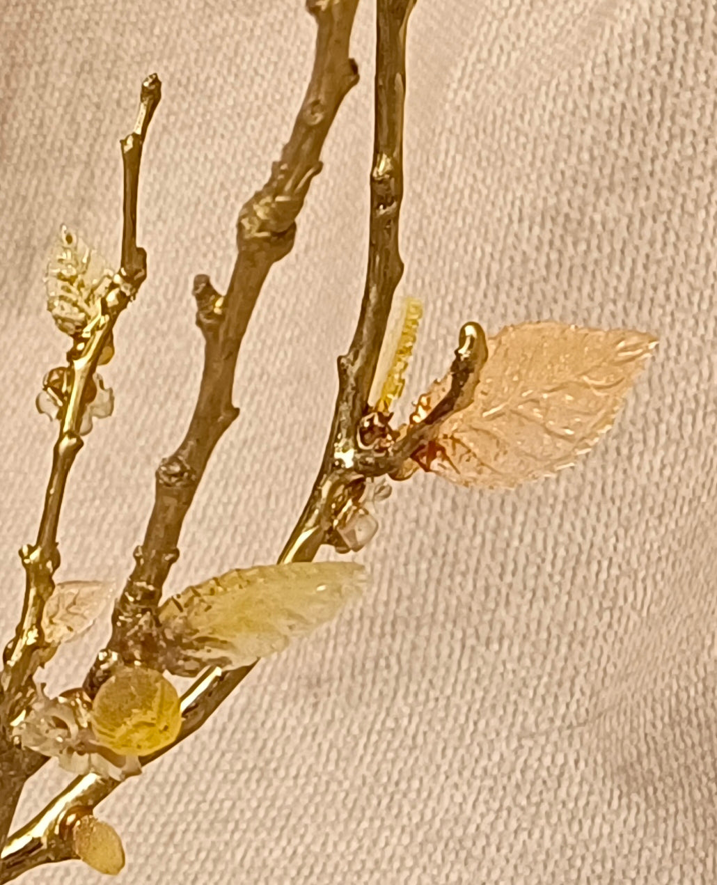 Gold-Plated Brass Apricot Tree