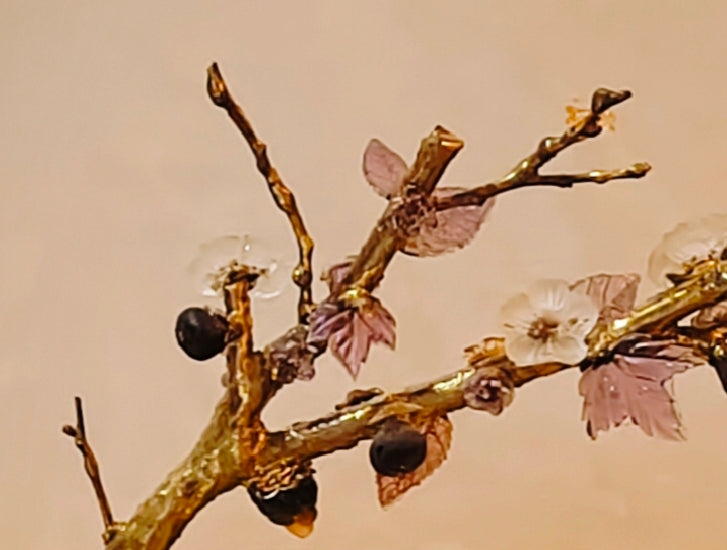 Imperial Almond Bonsai — Grand Gold & Glass