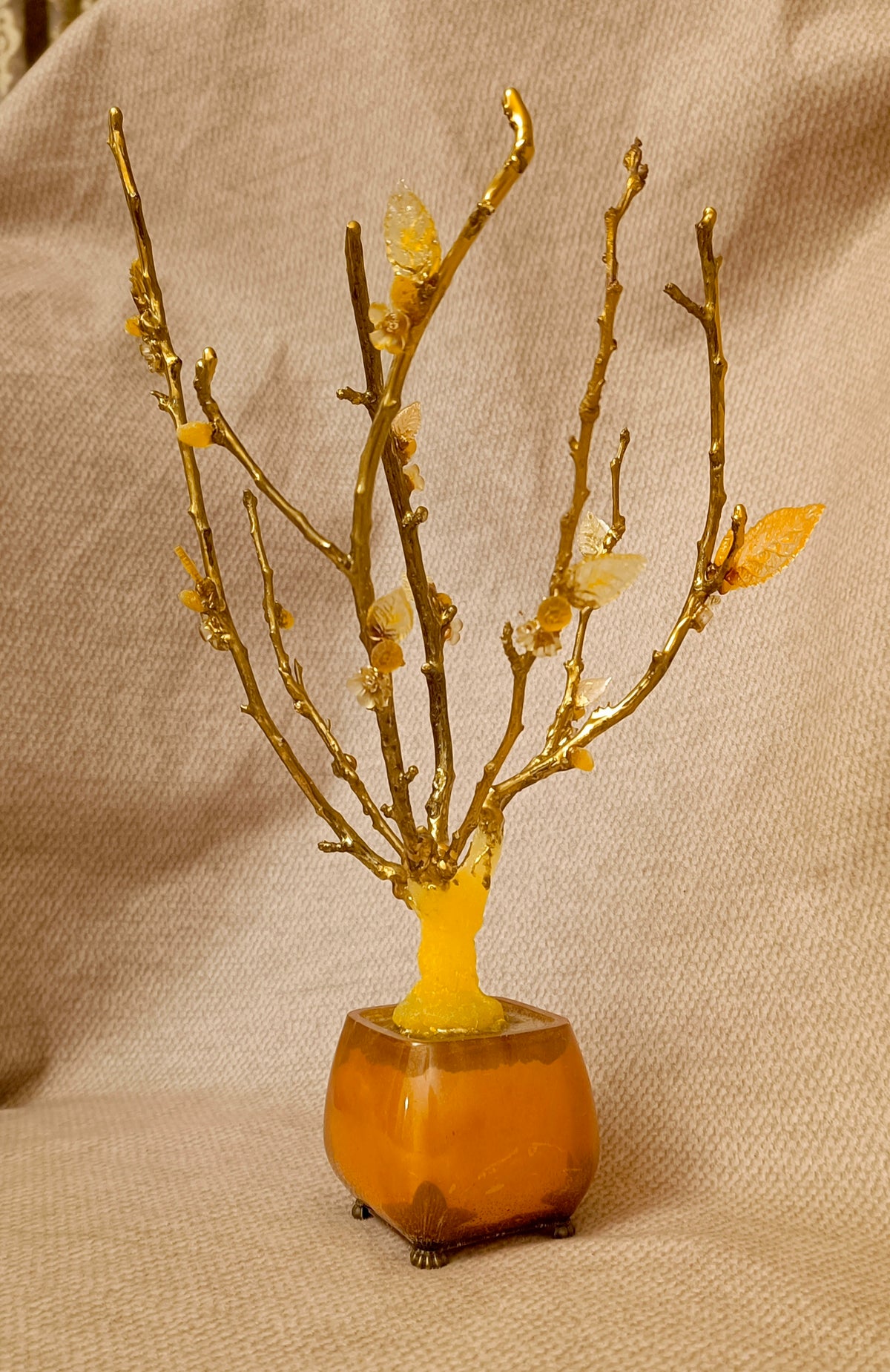 Gold-Plated Brass Apricot Tree