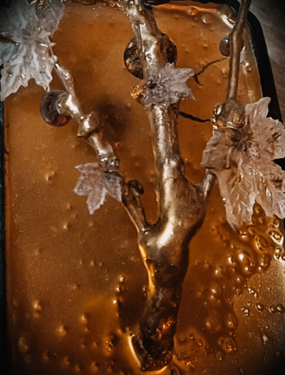 Golden Fig Bonsai — Copper & Glass Art