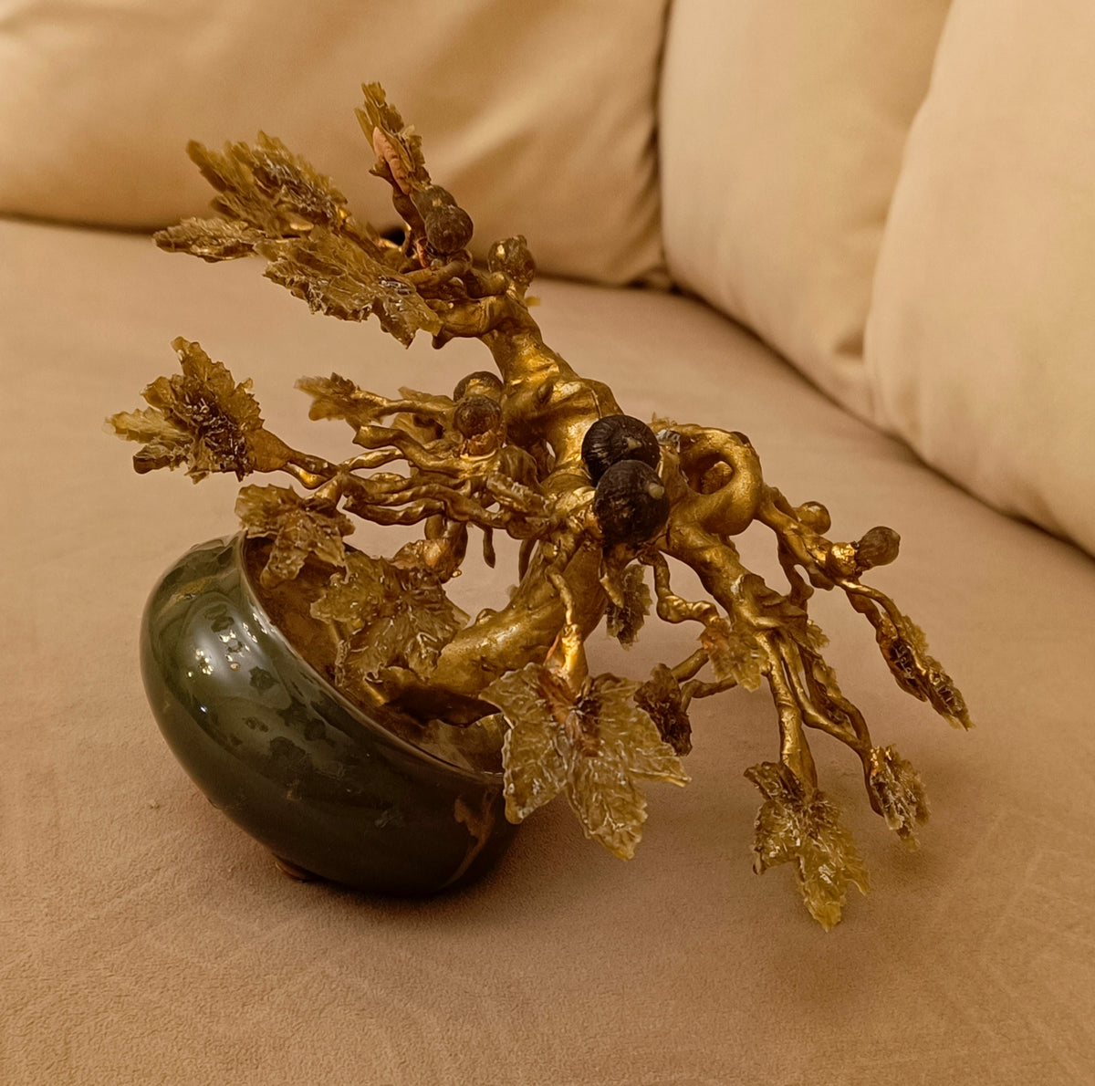 Imperial Fig Bonsai — Ceramic & Gold Edition