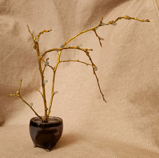 Gold-Plated Brass Lilac Almond Branches