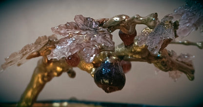 Golden Fig Bonsai — Copper & Glass Art