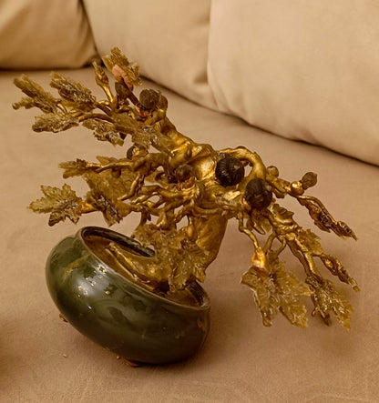 Imperial Fig Bonsai — Ceramic & Gold Edition