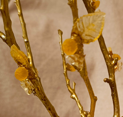 Gold-Plated Brass Apricot Tree