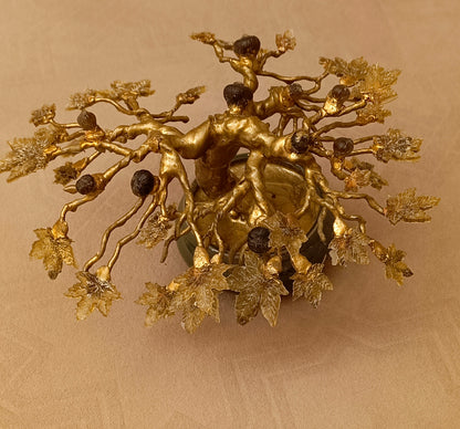 Imperial Fig Bonsai — Ceramic & Gold Edition
