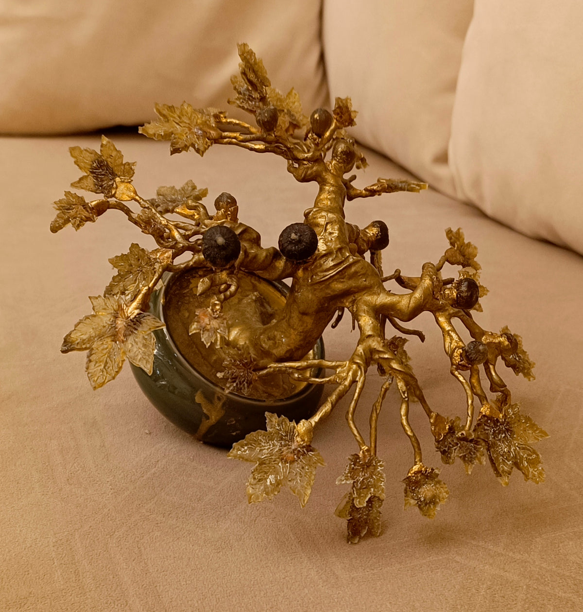 Imperial Fig Bonsai — Ceramic & Gold Edition