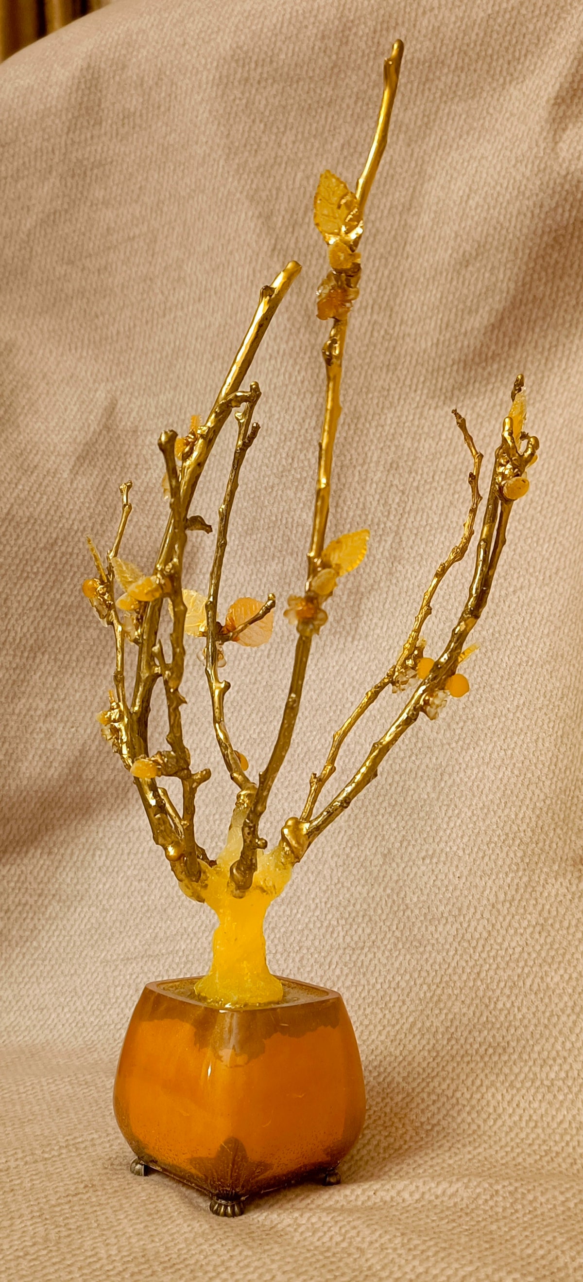 Gold-Plated Brass Apricot Tree