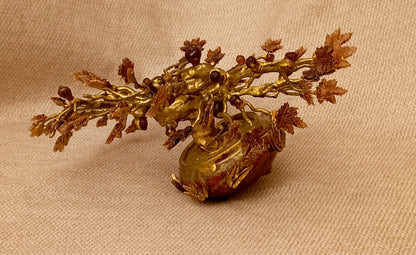 Imperial Golden Fig Bonsai — Ceramic & Gold Edition